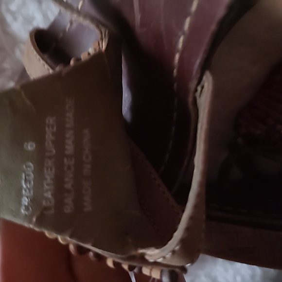 Steve Madden Y2K  S. 6 Brown Leather Multi Color Beaded  Bohemian Cork Wedges - Picture 8 of 9